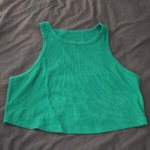 Wild Fable Vibrant Green Ribbed Crop Top